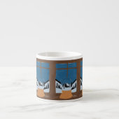 Tasse à Expresso Hivernale Scène de Boule à Neige エスプレッソカップ (正面)