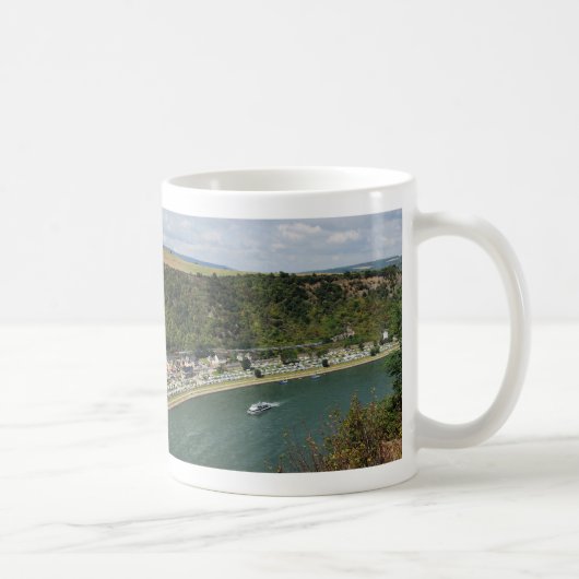 Tasse An der Loreley im Mittelrheintal コーヒーマグカップ (右)