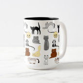 Tasse avec chats ツートーンマグカップ (正面右)