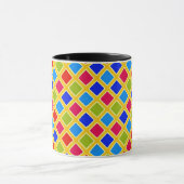 Tasse avec des losanges multicolores マグカップ (中央)