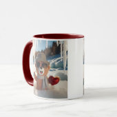 Tasse Bärchen mit Sonnenbrille und Herz マグカップ (正面左)