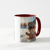 Tasse Bärchen mit Sonnenbrille und Herz マグカップ (正面右)