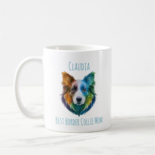 Tasse Best Border Collie Mom コーヒーマグカップ (左)