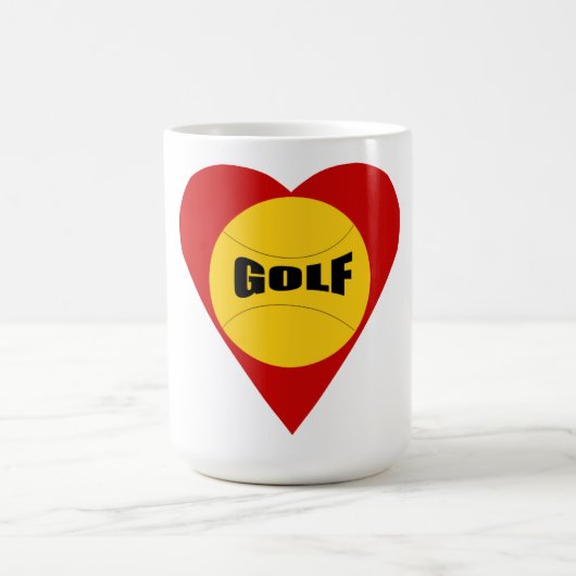 Tasse blanche classique AMOUR GOLF コーヒーマグカップ (中央)