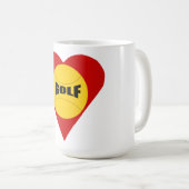 Tasse blanche classique AMOUR GOLF コーヒーマグカップ (正面右)