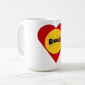 Tasse blanche classique AMOUR GOLF コーヒーマグカップ (正面左)