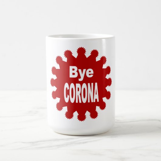 Tasse blanche classique BYE CORONA コーヒーマグカップ (中央)