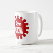 Tasse blanche classique BYE CORONA コーヒーマグカップ (正面右)