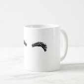 Tasse Blanche Sourcils Noirs コーヒーマグカップ (正面右)