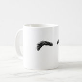 Tasse Blanche Sourcils Noirs コーヒーマグカップ (正面左)