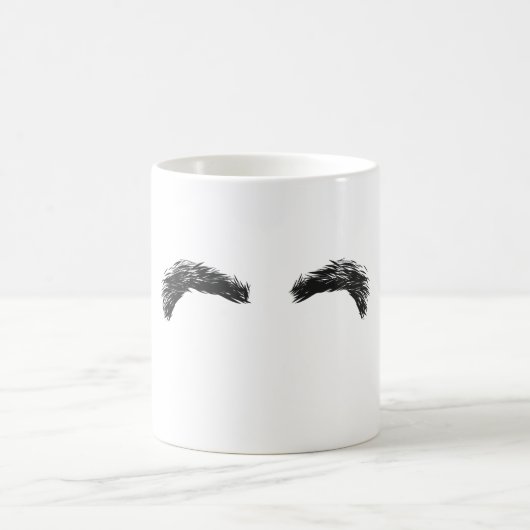 Tasse Blanche Sourcils Noirs コーヒーマグカップ (中央)