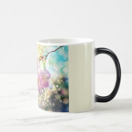 Tasse. Blumen, Apfelblüten, Kirschblüten モーフィングマグカップ