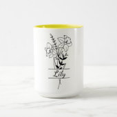 Tasse Bouquet Fleurs Jonquilles personnalisée  マグカップ (中央)