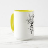 Tasse Bouquet Fleurs Jonquilles personnalisée  マグカップ (正面左)