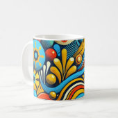Tasse café Wax africain コーヒーマグカップ (正面左)