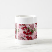 Tasse Cerises Rouges & Fleurs de Cerisier – Mug en コーヒーマグカップ (中央)
