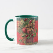 Tasse Christmas Collage Junk Journal Var01 マグカップ (左)