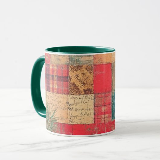 Tasse Christmas Collage Junk Journal Var02 マグカップ (正面左)