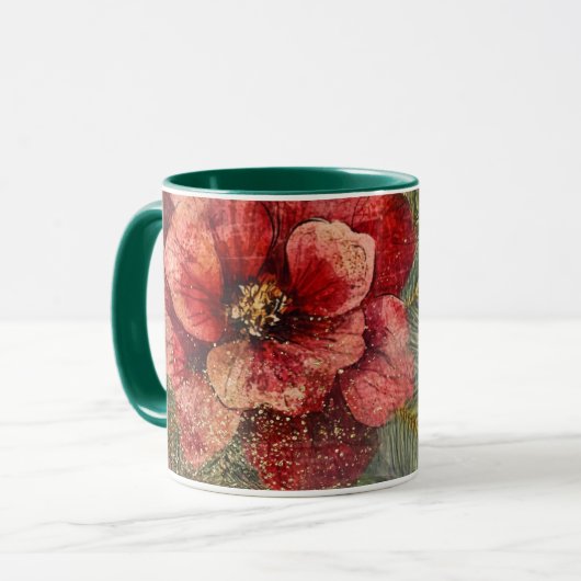 Tasse Christmas Collage Junk Journal Var05 マグカップ (正面左)