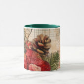 Tasse Christmas Collage Junk Journal Var06 マグカップ (中央)