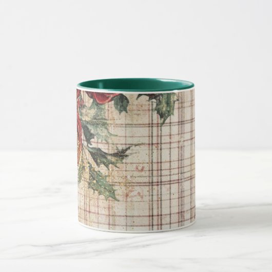 Tasse Christmas Collage Junk Journal Var07 マグカップ (中央)