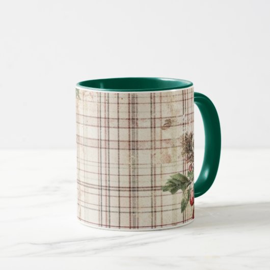 Tasse Christmas Collage Junk Journal Var09 マグカップ (正面右)