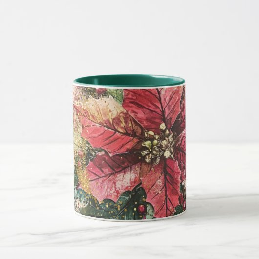 Tasse Christmas Collage Junk Journal Var12 マグカップ (中央)