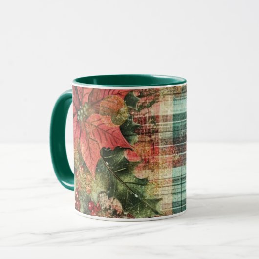 Tasse Christmas Collage Junk Journal Var13 マグカップ (正面左)