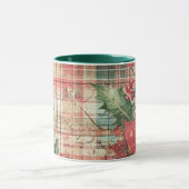Tasse Christmas Collage Junk Journal Var14 マグカップ (中央)