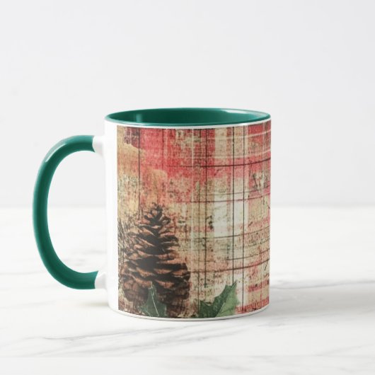 Tasse Christmas Collage Junk Journal Var14 マグカップ (左)