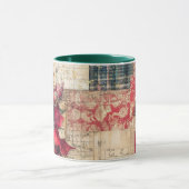 Tasse Christmas Collage Junk Journal Var16 マグカップ (中央)