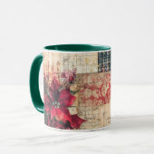 Tasse Christmas Collage Junk Journal Var16 マグカップ (正面左)