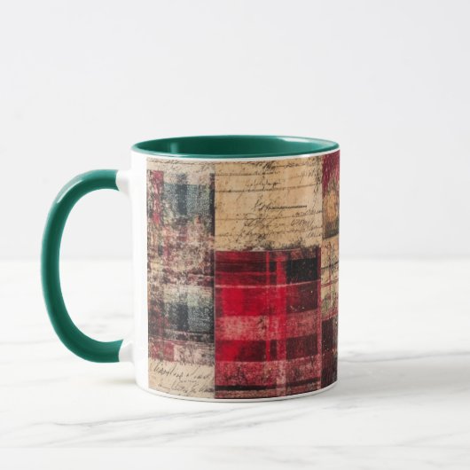 Tasse Christmas Collage Junk Journal Var19 マグカップ (左)