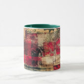 Tasse Christmas Collage Junk Journal Var22 マグカップ (中央)