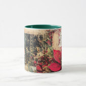 Tasse Christmas Collage Junk Journal Var23 マグカップ (中央)