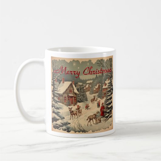 Tasse Coffee Mug, de Noël Vintage コーヒーマグカップ (左)