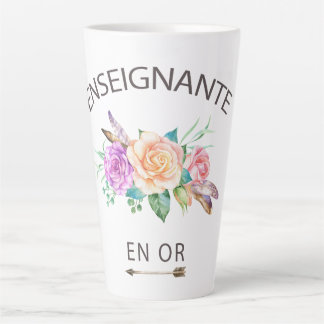 Tasse de cafe ensegnante en or カフェラテマグ