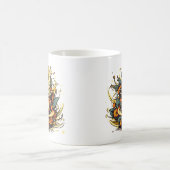 Tasse de Café et Vapeur Florale コーヒーマグカップ (中央)