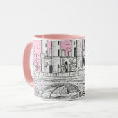 tasse de fille avec fleurs マグカップ (正面左)