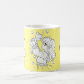 Tasse de fille et chat コーヒーマグカップ (中央)