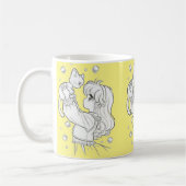 Tasse de fille et chat コーヒーマグカップ (左)