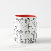 Tasse de girafe blanc マグカップ (中央)