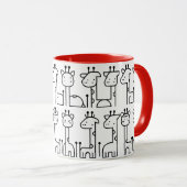 Tasse de girafe blanc マグカップ (正面右)