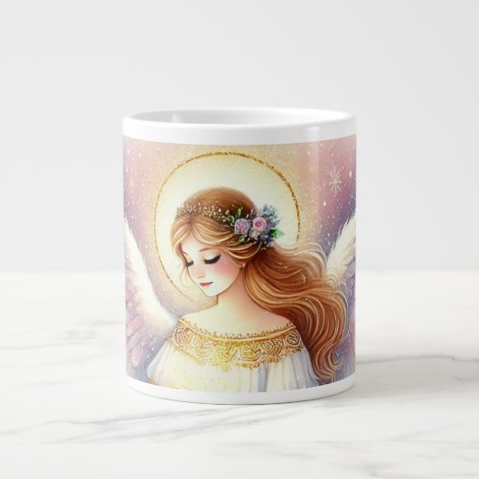 Tasse de Noël Aquarelle : Ange Céleste  ジャンボコーヒーマグカップ (正面)