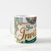 Tasse de Noël "You're Invited" コーヒーマグカップ (正面左)