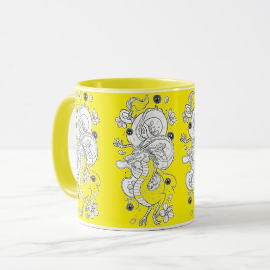 Tasse dragon de chine マグカップ (正面左)