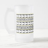 Tasse en verre glacé. Tribal Ethnic/Jaune フロストグラスビールジョッキ (左)