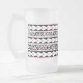 Tasse en verre glacé. Tribal Ethnic/Rose フロストグラスビールジョッキ (左)