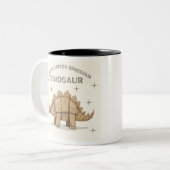 Tasse Enfant avec Adorable Dessin de Dinosaure ツートーンマグカップ (正面左)
