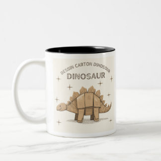 Tasse Enfant avec Adorable Dessin de Dinosaure ツートーンマグカップ